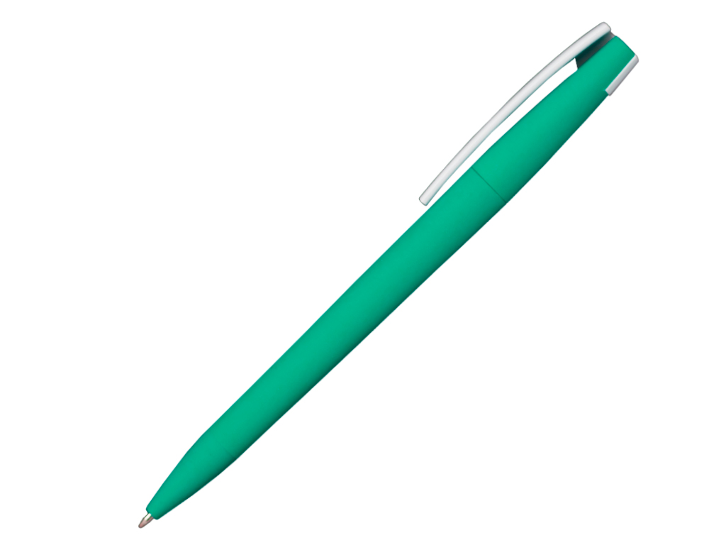 зеленый: Ручка шариковая, пластик, софт тач, зеленый/белый, Z-PEN