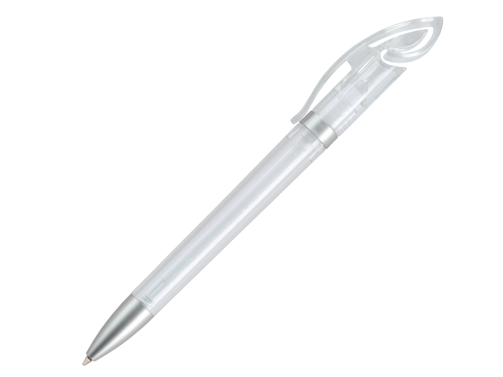 прозрачный: Ручка шариковая, пластик, белый, прозрачный Cobra