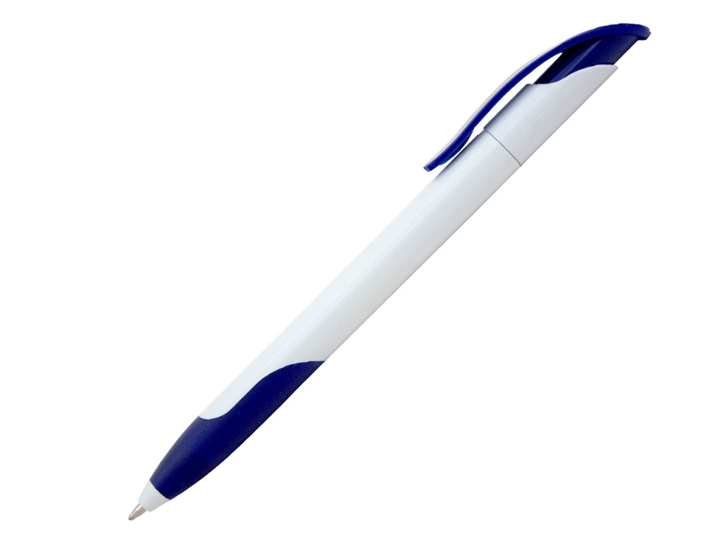 белый: Ручка шариковая, пластик, синий