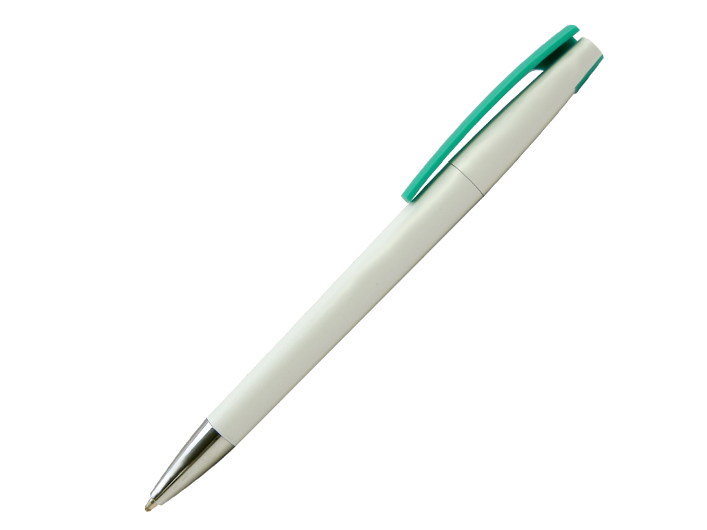 белый: Ручка шариковая, пластик, белый/зеленый, Z-PEN