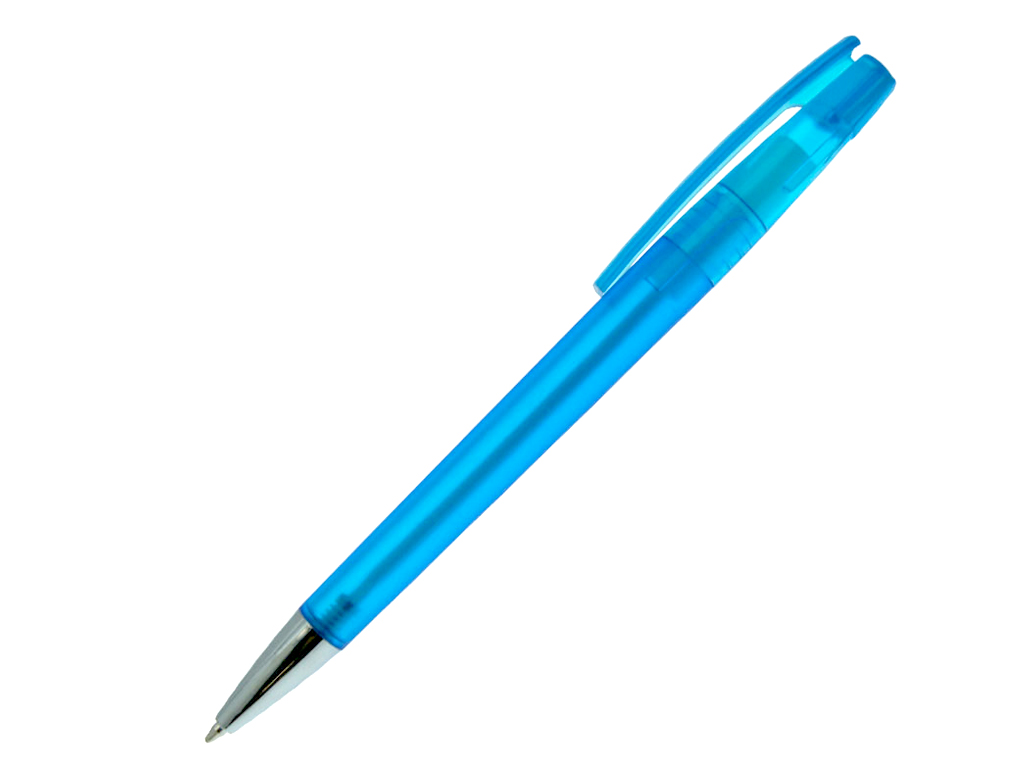 голубой: Ручка шариковая, пластик, фрост, голубой/серебро, Z-PEN