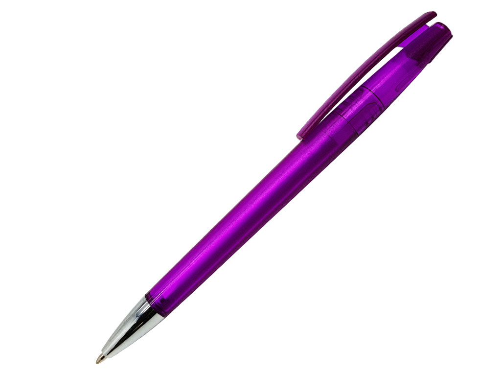 фиолетовый: Ручка шариковая, пластик, фрост, фиолетовый/серебро, Z-PEN