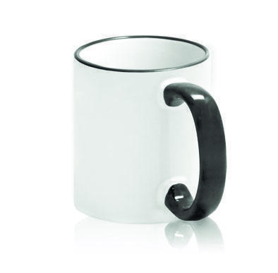 КРУЖКИ ДЛЯ СУБЛИМАЦИИ: Кружка ободок и ручка ЧЕРНАЯ 330мл