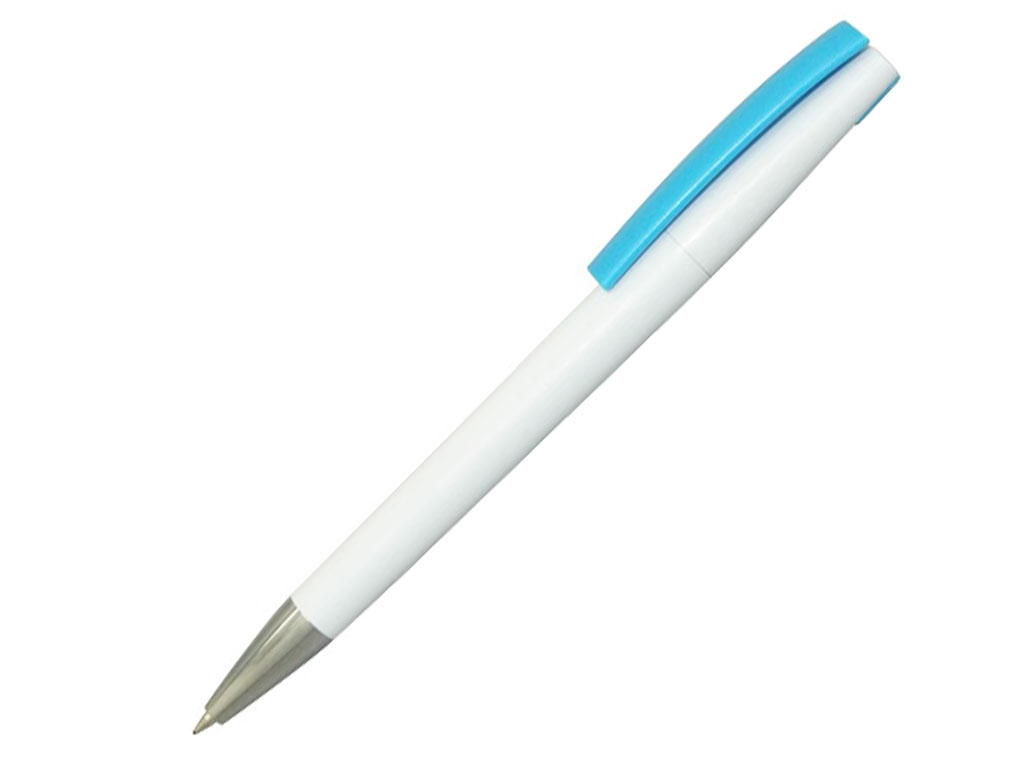 белый: Ручка шариковая, пластик, белый/голубой, Z-PEN