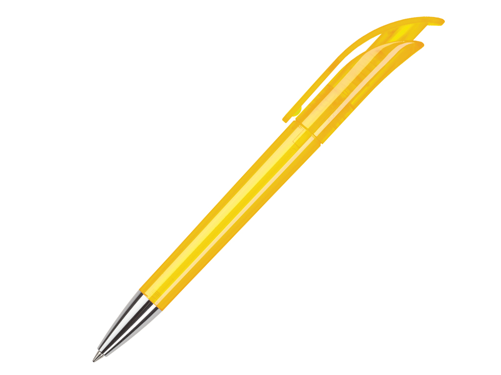 желтый: Ручка шариковая, пластик, желтый, прозрачный Focus