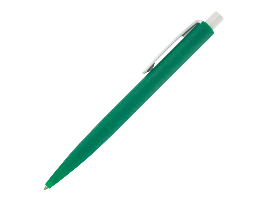 зеленый: Ручка шариковая, пластик, софт тач, зеленый/белый, Танго