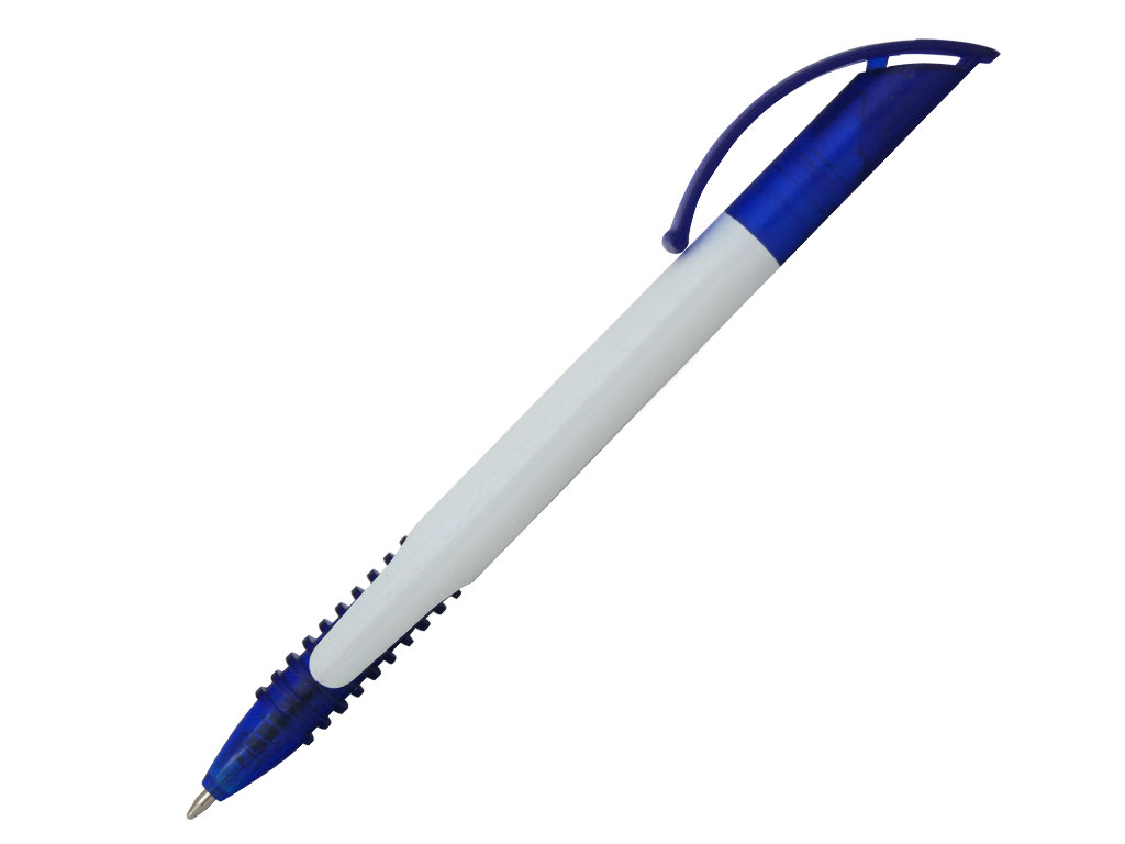 белый: Ручка шариковая, пластик, синий