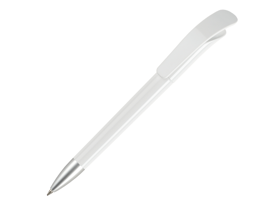 белый: Ручка шариковая, пластик, красный, FOCUS