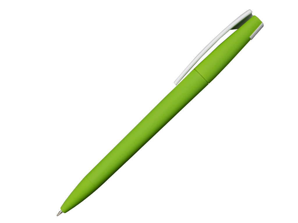 зеленый: Ручка шариковая, пластик, софт тач, зеленый/белый, Z-PEN
