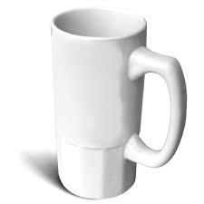 Пивные бокалы: Пивной бокал керамический белый с граненым низом 560мл