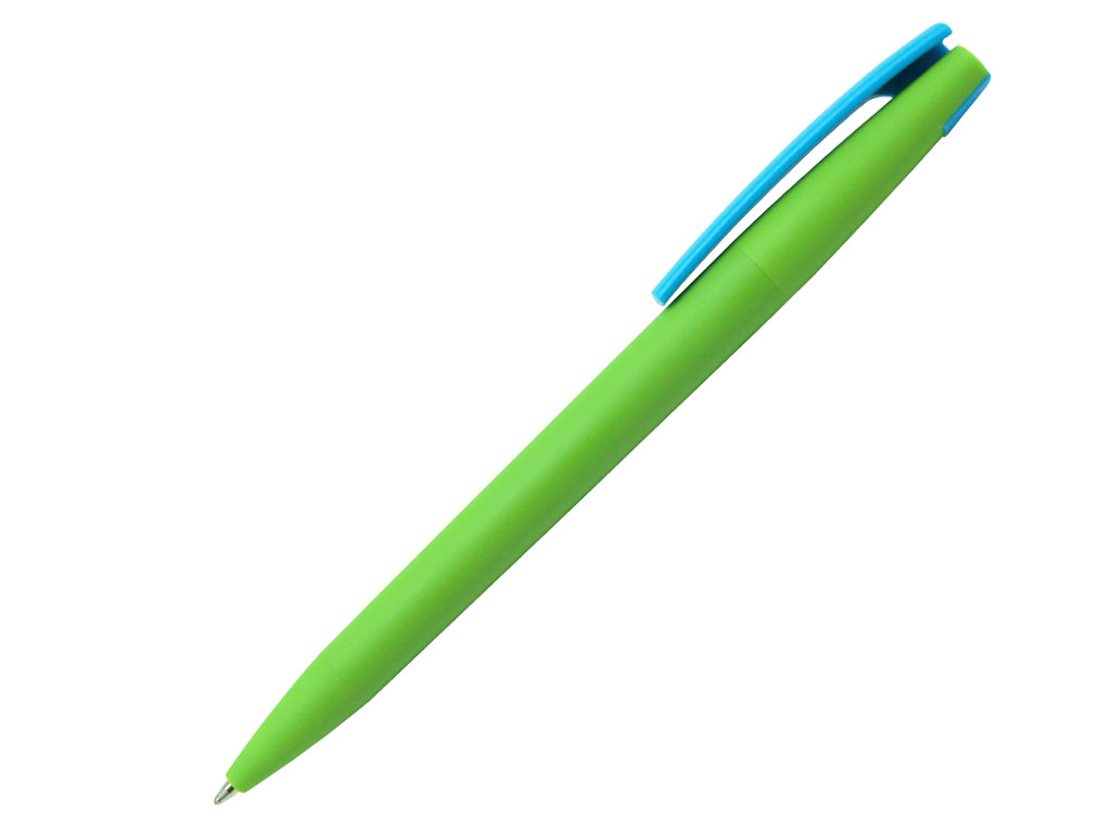 зеленый: Ручка шариковая, пластик, софт тач, зеленый/голубой, Z-PEN Color Mix
