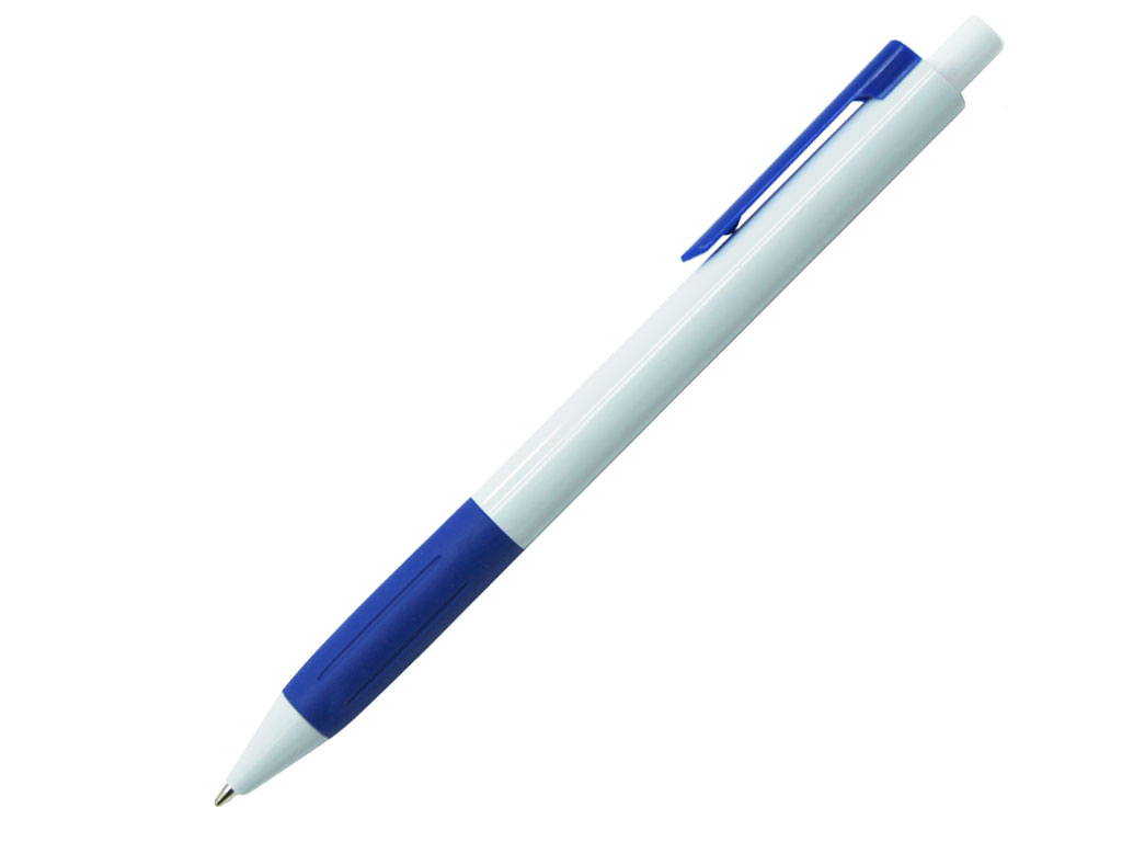 белый: Ручка шариковая, пластик, белый/синий, Venice